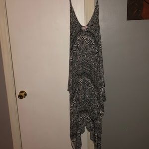 Black/White Print Harem Jumpsuit, Size 3X
